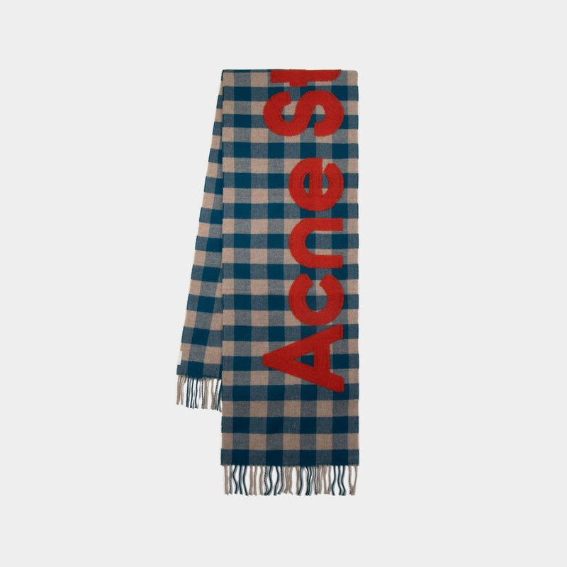 Veda Scarf - Acne Studios - Wool - Turquoise Blue