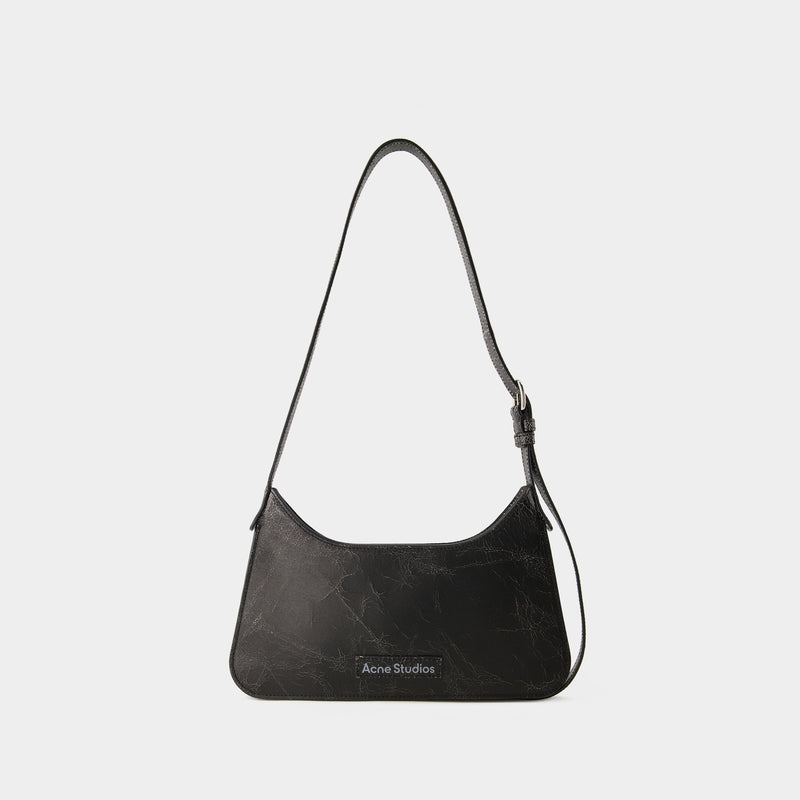 Platt Mini Crackle Hobo Bag - Acne Studios - Leather - Black