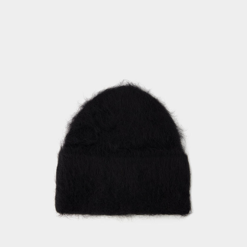 Alpaca Knit Beanie - Toteme - Wool - Black