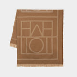 Monogram Scarf - TOTEME - Wool - Camel