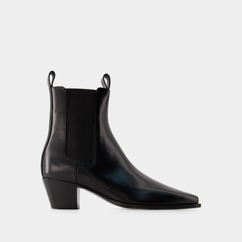 The City Ankle Boots - Toteme - Leather - Black