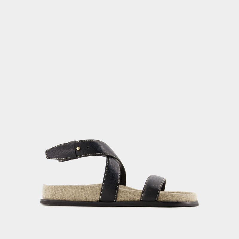 The Chunky Sandals - TOTEME - Leather - Black