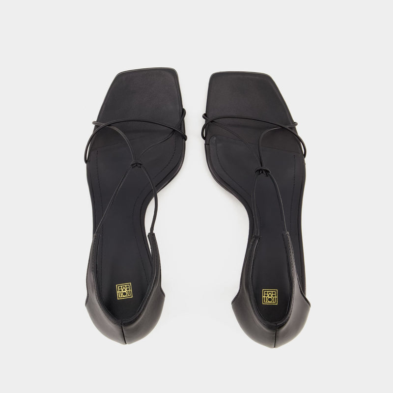 The Knot Sandals - TOTEME - Leather - Black