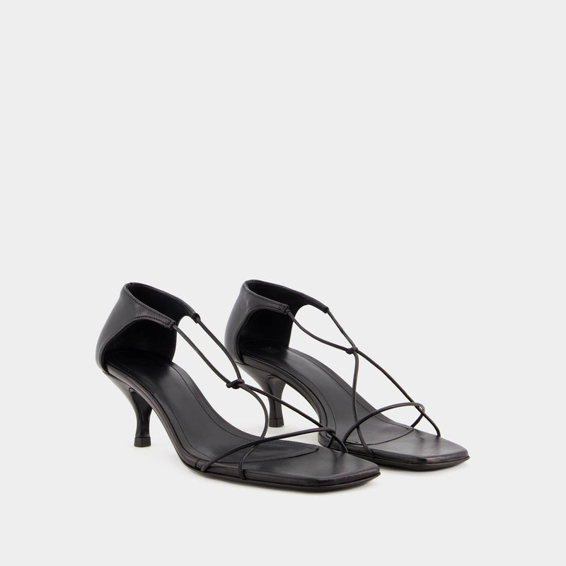 The Knot Sandals - TOTEME - Leather - Black