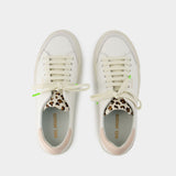 Clean 90 Triple Sneakers - Axel Arigato - Leather - White/Pink/Leopard