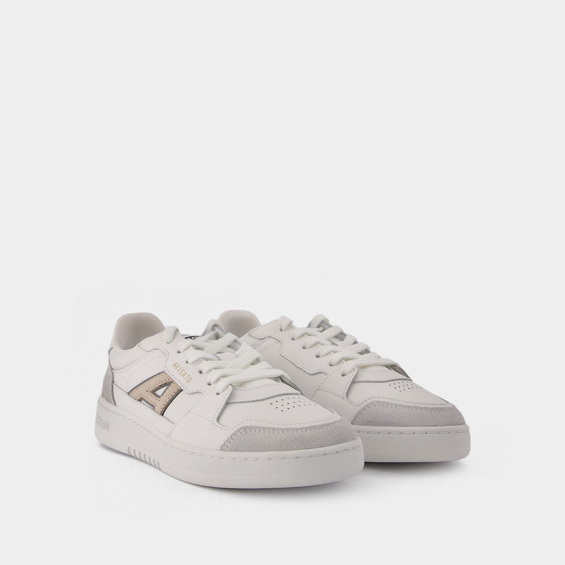 A-Dice Lo Baskets in White Leather