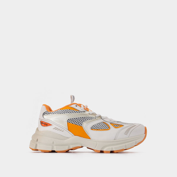 Marathon Runner Sneakers in Orange Leather