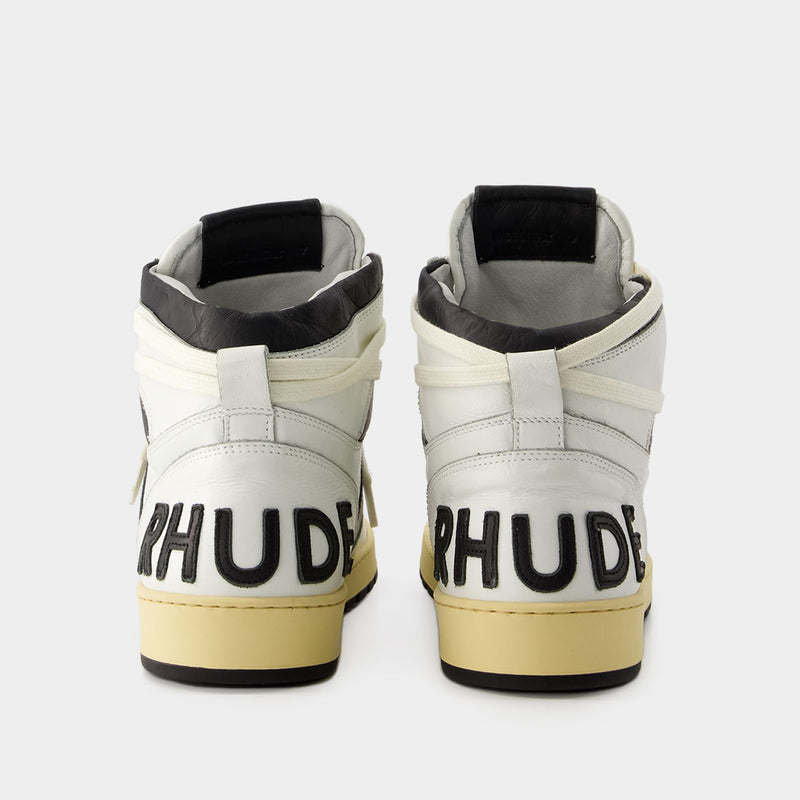 Rhecess Hi Sneakers - Rhude - Leather - Black/White