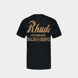 Sales And Service T-Shirt - Rhude - Cotton - Black