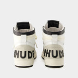 Rhecess Hi Sneakers - Rhude - Leather - White/Black