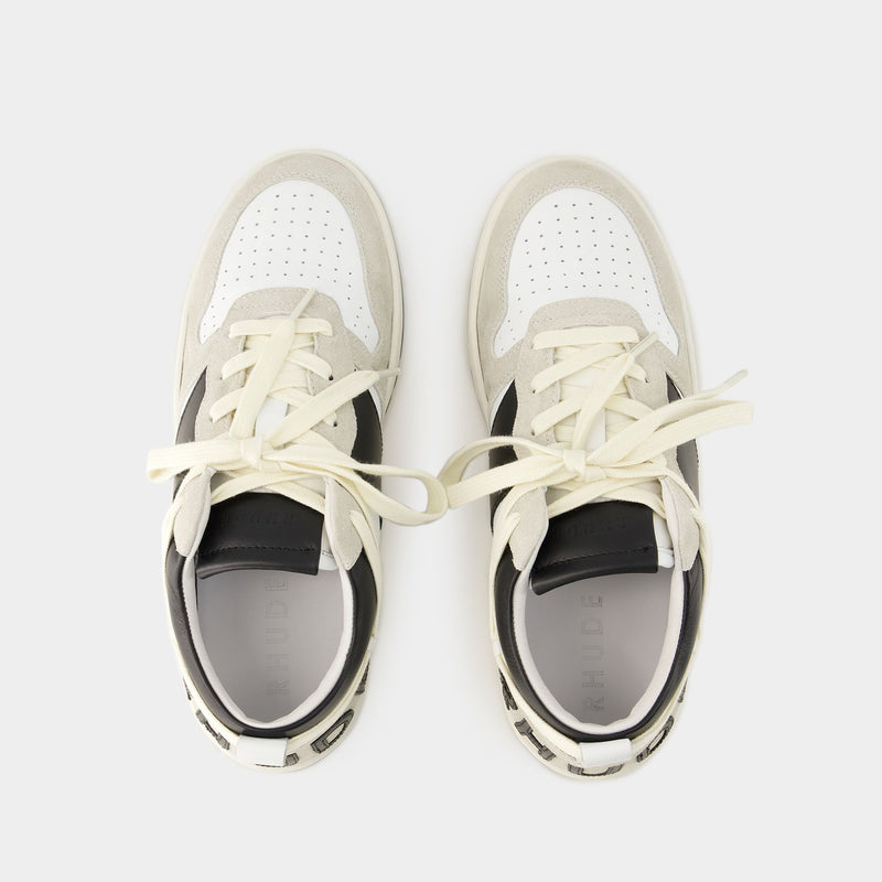 Rhecess Low Sneakers - Rhude - Leather - White/Black