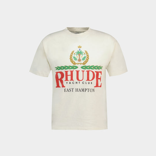 East Hampton Crest T-Shirt - Rhude - Cotton - White