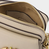 Joan Camera Bag in Cement Beige Leather