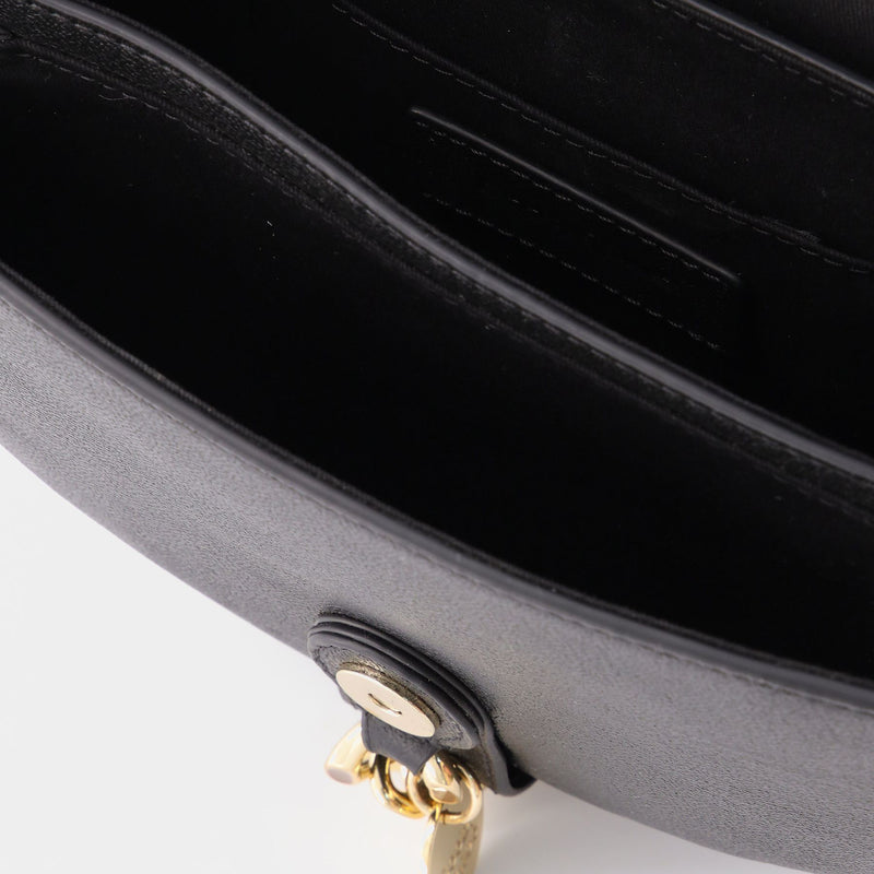 Mara Saddle Bag in Black Leather