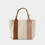 Leatizia Petit Tote Bag - See By Chloe -  Caramello - Cotton/Leather