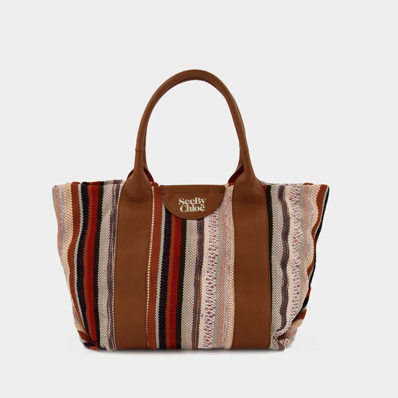 Leatizia Tote Bag - See By Chloe -  Multicolor  - Cotton/Leather