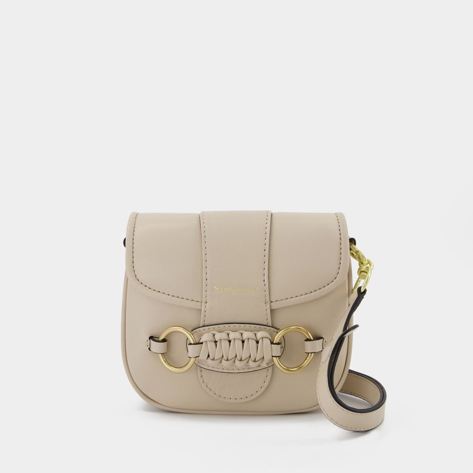送料無料 いつまで Saddie Hobo Bag - See By Chloe - Cement Beige - Leather バッグ