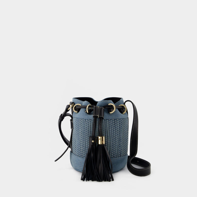 See by Chloé Vicki Small Canvas & Leather Bucket Bag