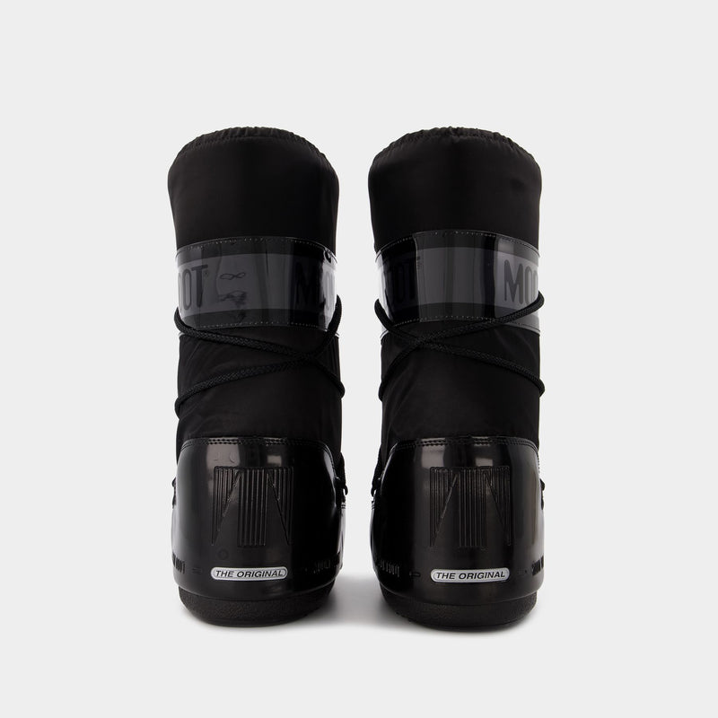 Black Icon snow boots, Moon Boot