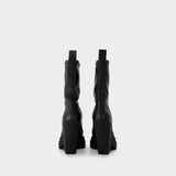 Texan Boots in Black Synthetic Leather