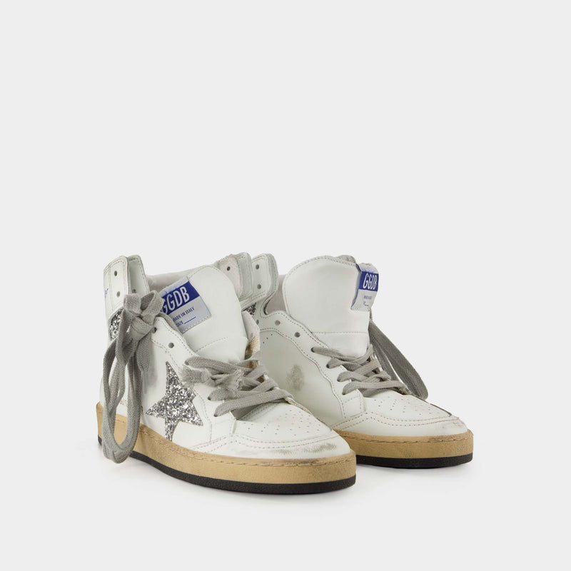 Sky Star Sneakers - Golden Goose - White/Grey - Rubber