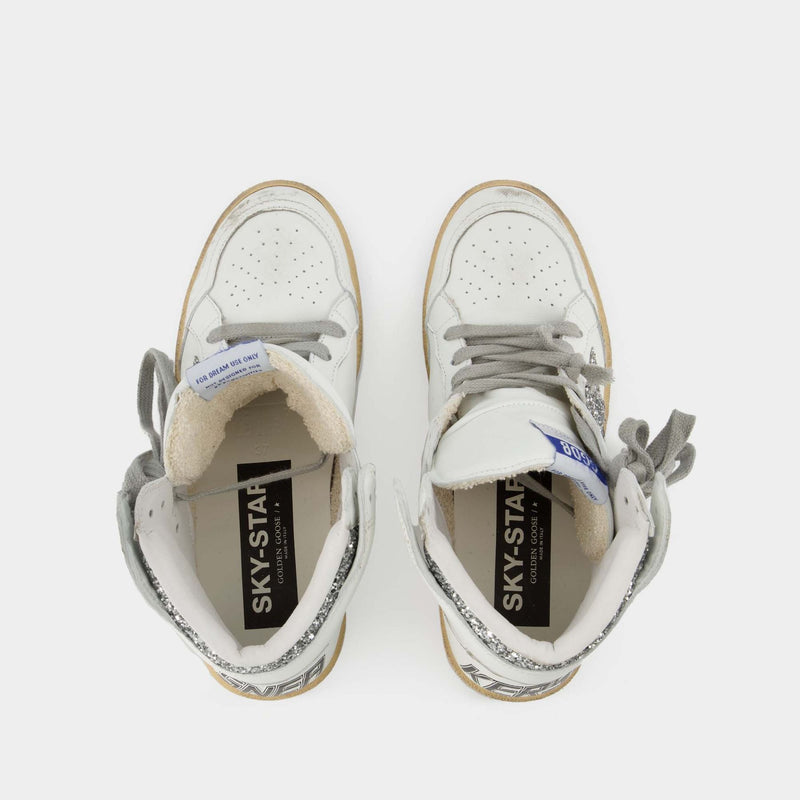 Sky Star Sneakers - Golden Goose - White/Grey - Rubber