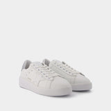 Pure Star Sneakers in White and Silver Leather
