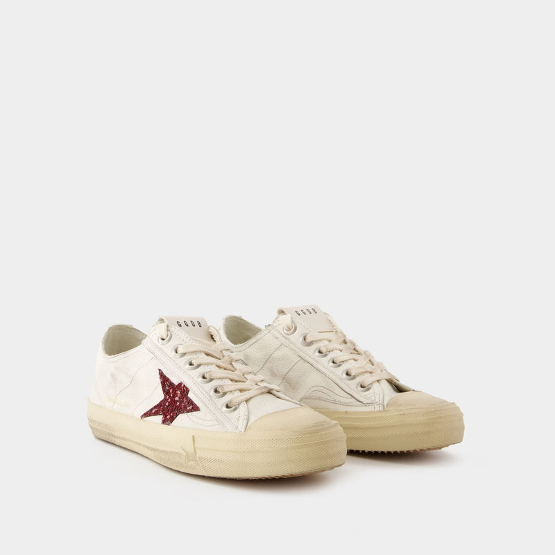 V-Star 2 Sneakers - Golden Goose - Leather - White/ Red