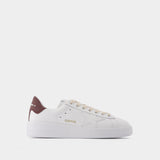 Pure Star Sneakers - Golden Goose -  White/Burgundy - Leather