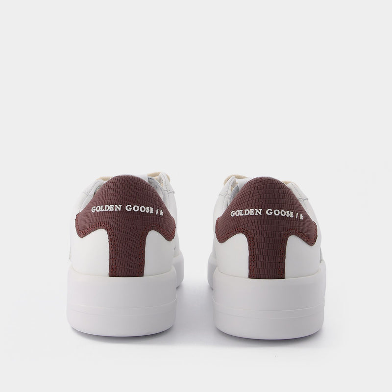 Pure Star Sneakers - Golden Goose -  White/Burgundy - Leather