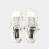 Ball Star Sneakers - Golden Goose - Leather - White/ Silver