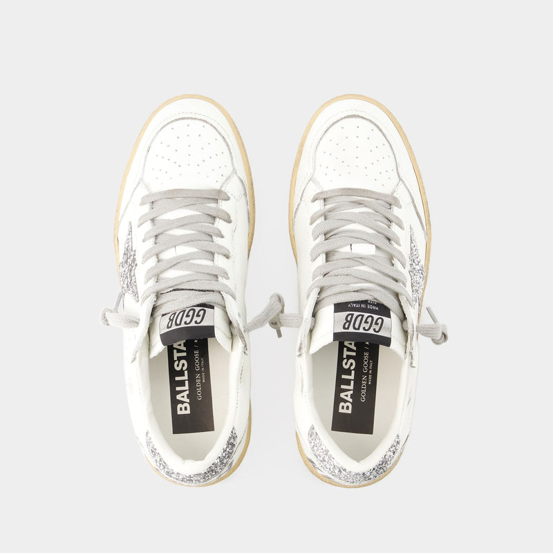 Ball Star Sneakers Golden Goose Leather White/ Silver