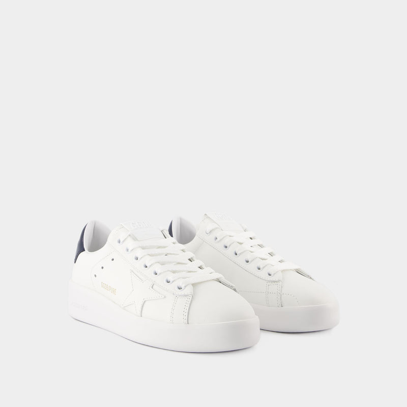 Pure Star Sneakers - Golden Goose - Leather - White/Blue
