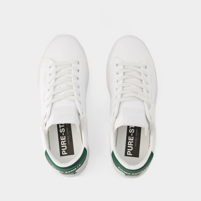 Pure Star Sneakers - Golden Goose - Leather - White/Green
