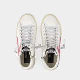 Slide Sneakers - Golden Goose - Leather - White