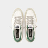 Ball Star Sneakers - Golden Goose Deluxe Brand - Leather - White/Green