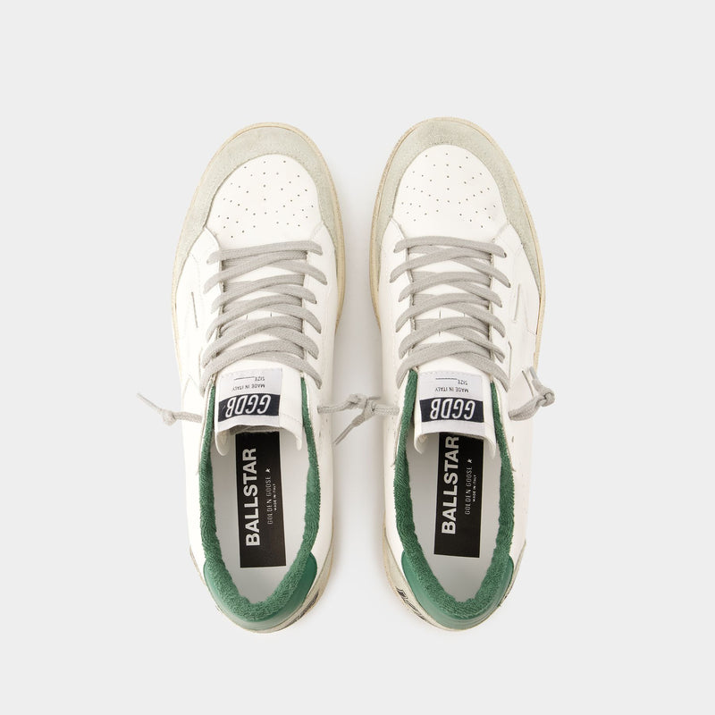 Ball Star Sneakers - Golden Goose Deluxe Brand - Leather - White/Green