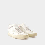 Mid Star Sneakers - Golden Goose Deluxe Brand - Leather - White