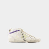 Mid Star Sneakers - Golden Goose Deluxe Brand - Leather - White