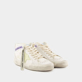 Mid Star Sneakers - Golden Goose Deluxe Brand - Leather - White