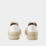 Pablo Lace-Up Sneakers - Marni - Leather - White