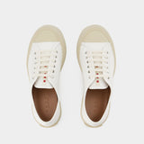 Pablo Lace-Up Sneakers - Marni - Leather - White