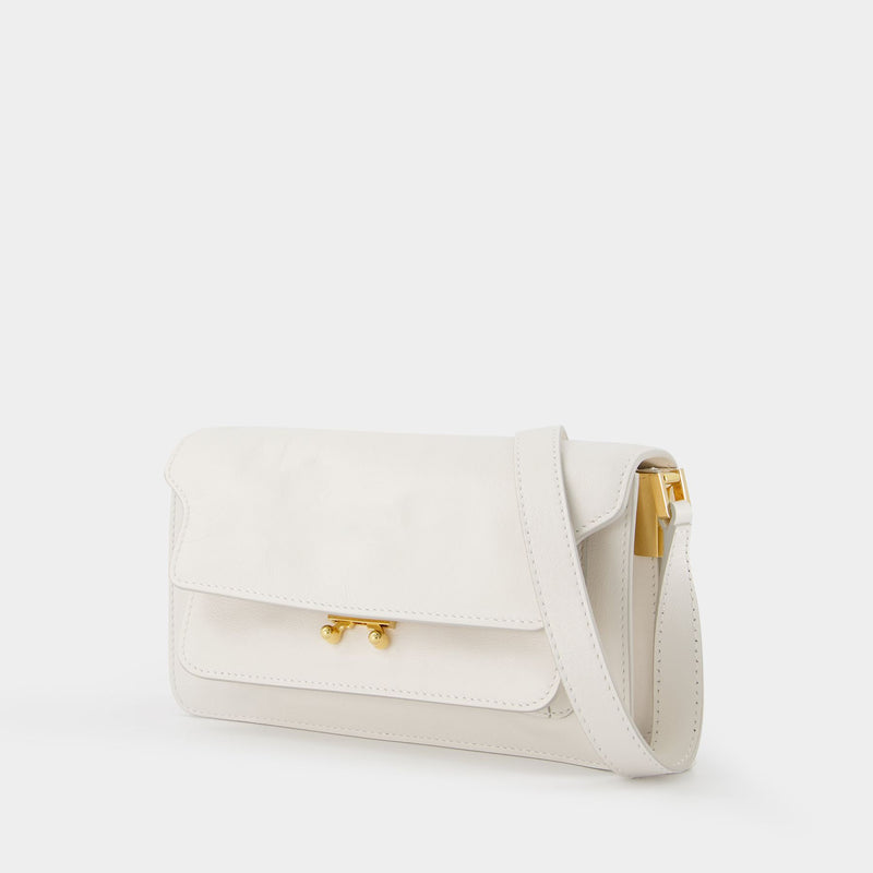 Marni Trunk Soft Bag Mini Shoulder Bag In Lily White