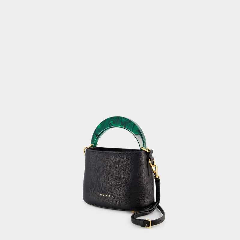 Mini Venice Bucket Bag - Marni - Leather - Black