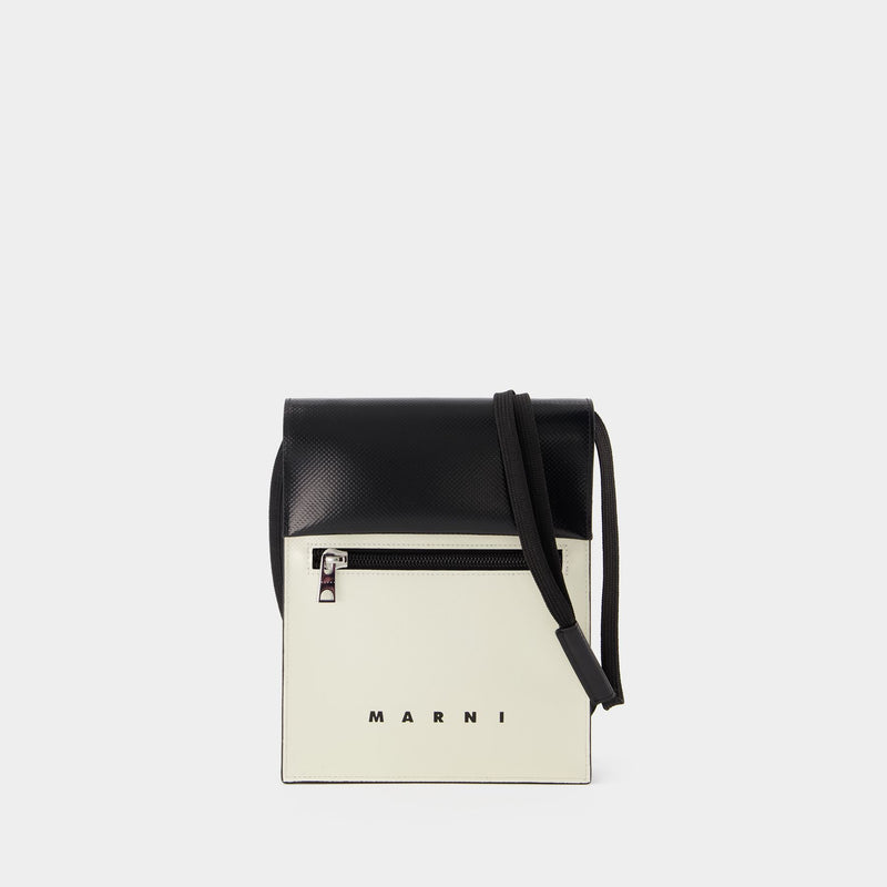Pouch Crossbody - Marni - White/Black - Synthetic