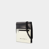 Pouch Crossbody - Marni - White/Black - Synthetic