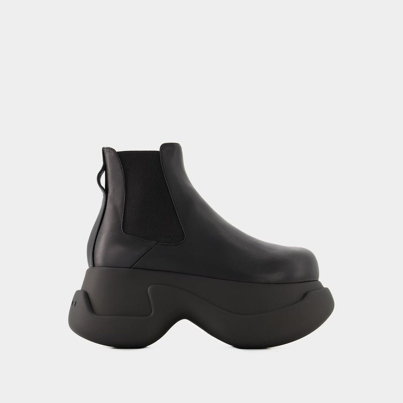 Chunky Chelsea Boots - Marni - Leather - Black