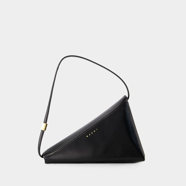 ハンドバッグ MARNI BLACK LEATHER PRISMA HANDBAG Marni Prisma Leather Shoulder Bag (Shoulder bags) IFCHIC.COM
