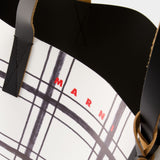 Tribeca Tote Bag - Marni - Leather - White/Black