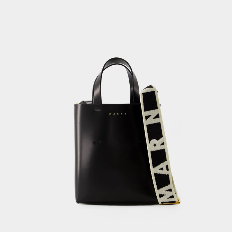 Marni Black & White Mini Museo Tote